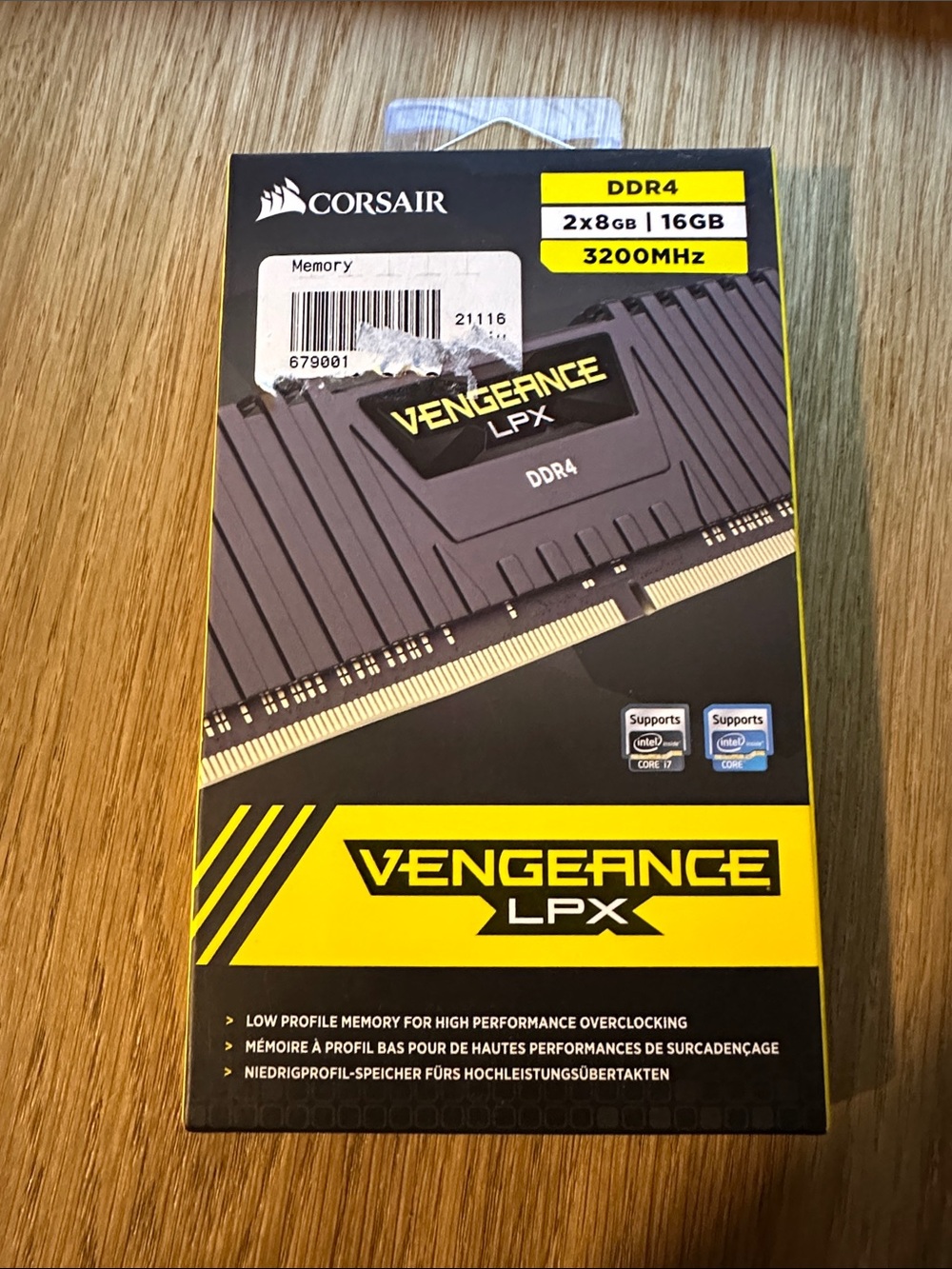 CORSAIR - VENGEANCE LPX 16GB (2x8GB) DDR4 3200MHz C16 UDIMM Desktop Memory